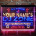 Personalized DJ Zone Music Disco Deluxe App-Enabled 3-Color LED Light Sign - Way Up Gifts