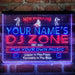 Personalized DJ Zone Music Disco Deluxe App-Enabled 3-Color LED Light Sign - Way Up Gifts