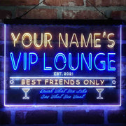 Personalized VIP Lounge Bar Deluxe App-Enabled 3-Color LED Light Sign - LED Gift Works
