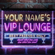Personalized VIP Lounge Bar Deluxe App-Enabled 3-Color LED Light Sign - LED Gift Works