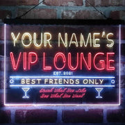 Personalized VIP Lounge Bar Deluxe App-Enabled 3-Color LED Light Sign - LED Gift Works