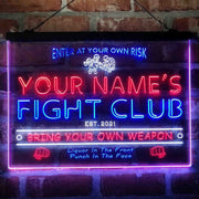 Personalized Fight Club Deluxe App-Enabled 3-Color LED Light Sign - LED Gift Works