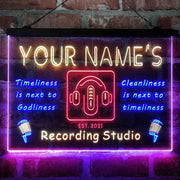 Personalized Recording Studio On Air Deluxe App-Enabled 3-Color LED Light Sign | LED Wall Decor - LED Gift Works