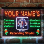 Personalized Recording Studio On Air Deluxe App-Enabled 3-Color LED Light Sign | LED Wall Decor - LED Gift Works