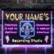 Personalized Recording Studio On Air Deluxe App-Enabled 3-Color LED Light Sign | LED Wall Decor - LED Gift Works