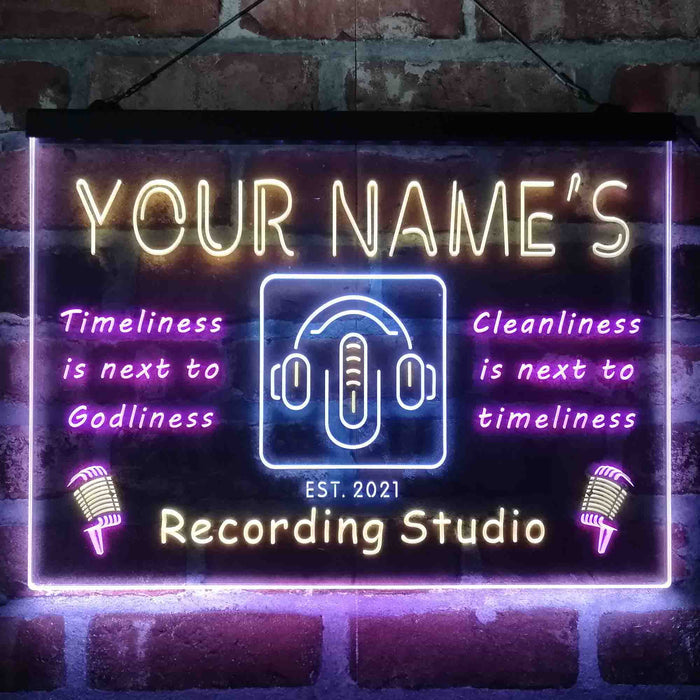 Personalized Recording Studio On Air Deluxe App-Enabled 3-Color LED Light Sign - Way Up Gifts