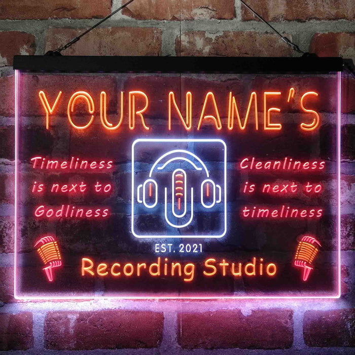 Personalized Recording Studio On Air Deluxe App-Enabled 3-Color LED Light Sign - Way Up Gifts