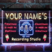 Personalized Recording Studio On Air Deluxe App-Enabled 3-Color LED Light Sign | LED Wall Decor - LED Gift Works