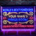 Personalized Poker Room Bar Deluxe App-Enabled 3-Color LED Light Sign - Way Up Gifts