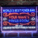 Personalized Poker Room Bar Deluxe App-Enabled 3-Color LED Light Sign - Way Up Gifts