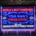 Personalized Poker Room Bar Deluxe App-Enabled 3-Color LED Light Sign - Way Up Gifts