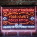 Personalized Poker Room Bar Deluxe App-Enabled 3-Color LED Light Sign - Way Up Gifts