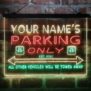 Personalized Parking Space Garage Deluxe App-Enabled 3-Color LED Light Sign - LED Gift Works