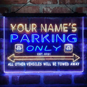 Personalized Parking Space Garage Deluxe App-Enabled 3-Color LED Light Sign - LED Gift Works