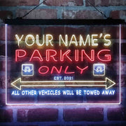 Personalized Parking Space Garage Deluxe App-Enabled 3-Color LED Light Sign - LED Gift Works