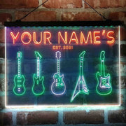 Personalized Guitar Hero Room Deluxe App-Enabled 3-Color LED Light Sign - LED Gift Works