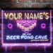 Personalized Beer Pong Cave Deluxe App-Enabled 3-Color LED Light Sign - Way Up Gifts