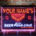 Personalized Beer Pong Cave Deluxe App-Enabled 3-Color LED Light Sign - Way Up Gifts