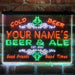 Personalized Beer & Ale Bar Deluxe App-Enabled 3-Color LED Light Sign - Way Up Gifts
