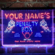 Personalized Penalty Box Hockey Deluxe App-Enabled 3-Color LED Light Sign - LED Gift Works