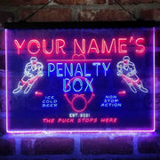 Personalized Penalty Box Hockey Deluxe App-Enabled 3-Color LED Light Sign - LED Gift Works