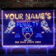 Personalized Penalty Box Hockey Deluxe App-Enabled 3-Color LED Light Sign - LED Gift Works