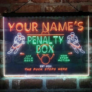 Personalized Penalty Box Hockey Deluxe App-Enabled 3-Color LED Light Sign - LED Gift Works