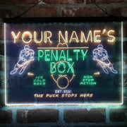 Personalized Penalty Box Hockey Deluxe App-Enabled 3-Color LED Light Sign - LED Gift Works