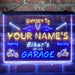 Personalized Biker's Garage Deluxe App-Enabled 3-Color LED Light Sign - Way Up Gifts