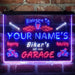 Personalized Biker's Garage Deluxe App-Enabled 3-Color LED Light Sign - Way Up Gifts