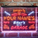 Personalized Biker's Garage Deluxe App-Enabled 3-Color LED Light Sign - Way Up Gifts