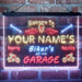 Personalized Biker's Garage Deluxe App-Enabled 3-Color LED Light Sign - Way Up Gifts