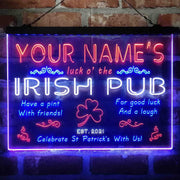 Personalized Irish Pub Deluxe App-Enabled 3-Color LED Light Sign - LED Gift Works