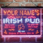 Personalized Irish Pub Deluxe App-Enabled 3-Color LED Light Sign - LED Gift Works