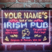 Personalized Irish Pub Deluxe App-Enabled 3-Color LED Light Sign - LED Gift Works
