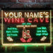 Personalized Wine Cave Deluxe App-Enabled 3-Color LED Light Sign - Way Up Gifts