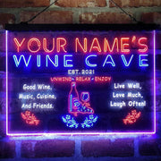Personalized Wine Cave Deluxe App-Enabled 3-Color LED Light Sign - LED Gift Works