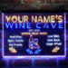 Personalized Wine Cave Deluxe App-Enabled 3-Color LED Light Sign - Way Up Gifts