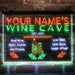 Personalized Wine Cave Deluxe App-Enabled 3-Color LED Light Sign - Way Up Gifts