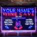 Personalized Wine Cave Deluxe App-Enabled 3-Color LED Light Sign - Way Up Gifts