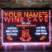Personalized Wine Cave Deluxe App-Enabled 3-Color LED Light Sign - Way Up Gifts