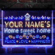 Personalized Home Sweet Home Deluxe App-Enabled 3-Color LED Light Sign - LED Gift Works