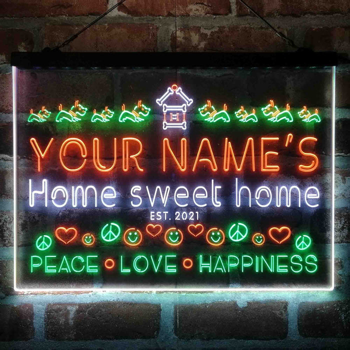 Personalized Home Sweet Home Deluxe App-Enabled 3-Color LED Light Sign - Way Up Gifts