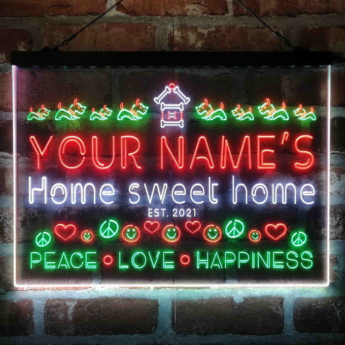 Personalized Home Sweet Home Deluxe App-Enabled 3-Color LED Light Sign - Way Up Gifts