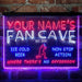 Personalized Baseball Fan Cave Deluxe App-Enabled 3-Color LED Light Sign - Way Up Gifts