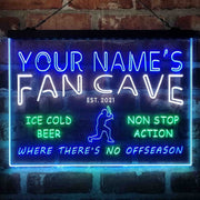 Personalized Baseball Fan Cave Deluxe App-Enabled 3-Color LED Light Sign - LED Gift Works