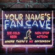 Personalized Baseball Fan Cave Deluxe App-Enabled 3-Color LED Light Sign - LED Gift Works