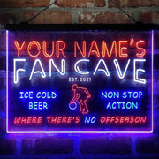 Personalized Basketball Fan Cave Deluxe App-Enabled 3-Color LED Light Sign - LED Gift Works