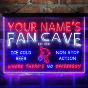 Personalized Basketball Fan Cave Deluxe App-Enabled 3-Color LED Light Sign - LED Gift Works