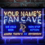 Personalized Basketball Fan Cave Deluxe App-Enabled 3-Color LED Light Sign - LED Gift Works